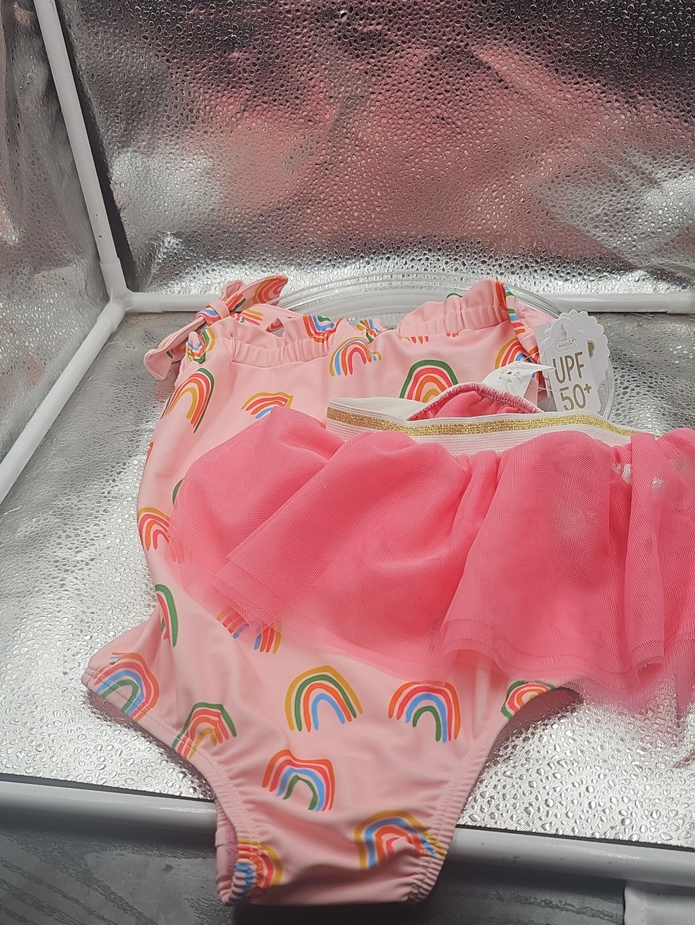 X Pink Little Girls Swim Suit With Tutu Sz 5T​ - Picture 2 of 4